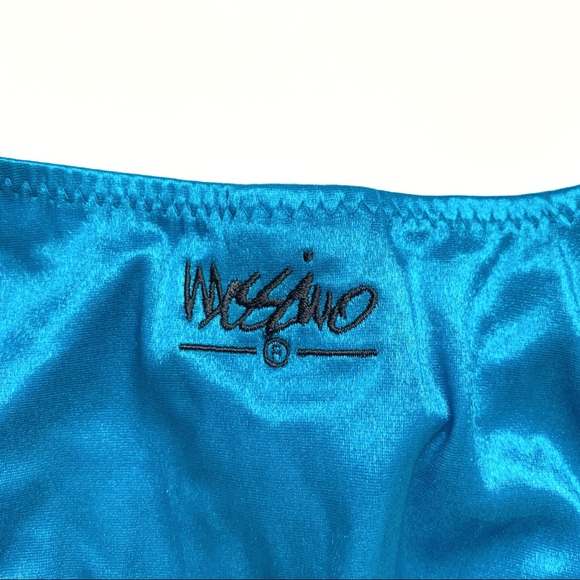 Vintage 80s 90s mossimo metallic blue bikini set - Picture 4 of 5
